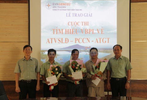 Trao giải cuộc thi tìm hiểu văn bản pháp luật về an toàn trong Công ty Cổ phần Thuỷ điện Thác Mơ