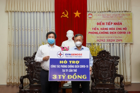EVNGENCO2 ủng hộ 03 tỷ đồng cho công tác phòng, chống dịch COVID-19