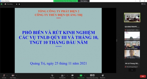 Công ty Thủy điện Quảng Trị tổ chức phổ biến, rút kinh nghiệm tai nạn lao động