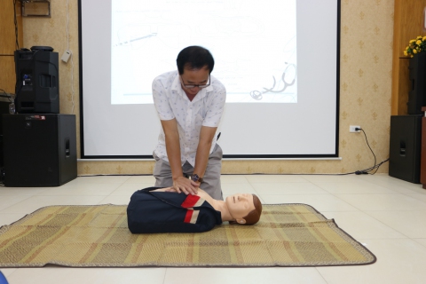 Công ty TNHH MTV Thuỷ điện Trung Sơn tổ chức huấn luyện cho lực lượng sơ cứu, cấp cứu năm 2022