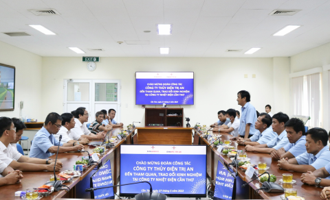 Quang cảnh chung buổi làm việc cùng Công ty Thủy điện Trị An