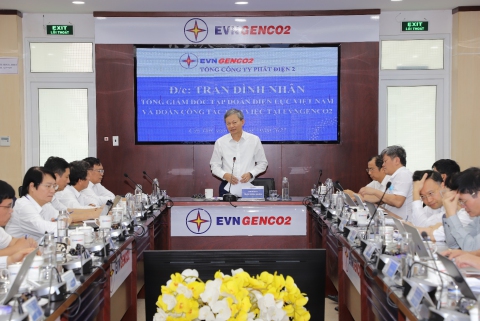 EVN làm việc với EVNGENCO2 về tình hình sản xuất kinh doanh 6 tháng đầu năm 2022