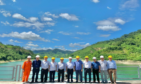 Đoàn kiểm tra tại Đập thủy điện Sông Bung 4
