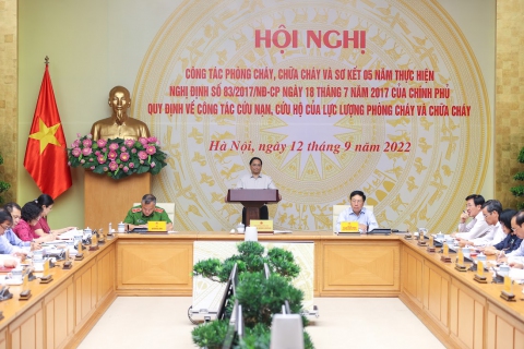 TỔNG THUẬT: Thủ tướng chủ trì Hội nghị về công tác phòng cháy, chữa cháy