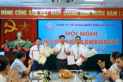 Nhiệt điện Hải Phòng công bố quyết định điều động cán bộ quản lý