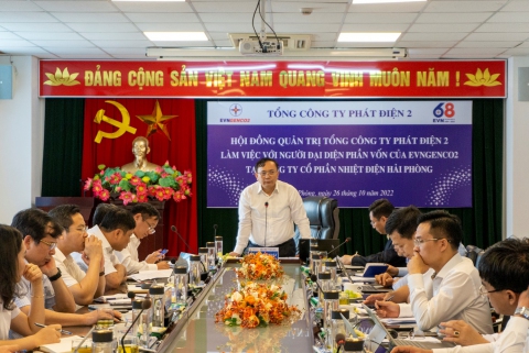 Hội đồng quản trị EVNGENCO2 làm việc với người đại diện phần vốn tại HND