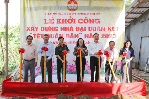 EVNGENCO2 tham dự lễ khởi công 20 căn nhà Đại đoàn kết “Tết Quân Dân” năm 2023