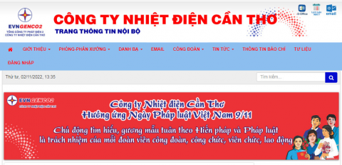 Tuyên truyền Ngày pháp luật trên Website nội bộ Công ty