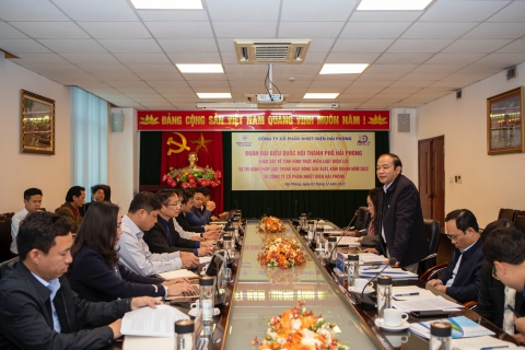 Đoàn Đại biểu Quốc hội thành phố Hải Phòng làm việc với Công ty Cổ phần Nhiệt điện Hải Phòng