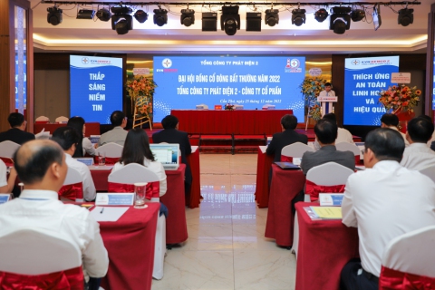 Toàn cảnh Đại hội Cổ đông bất thường năm 2022 Tổng công ty Phát điện 2