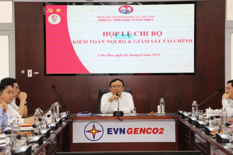 Chi bộ Kiểm toán Nội bộ và Giám sát Tài chính EVNGENCO2 phấn đấu hoàn thành nhiệm vụ năm 2023
