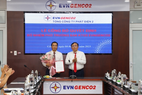 EVNGENCO2 bổ nhiệm Phó Trưởng Ban Kiểm toán nội bộ và Giám sát tài chính