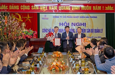 Nhiệt điện Hải Phòng công bố quyết định điều động, bổ nhiệm cán bộ quản lý
