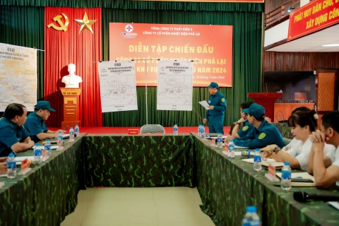 Nhiệt điện Phả Lại diễn tập chiến đấu trong khu vực phòng thủ năm 2024