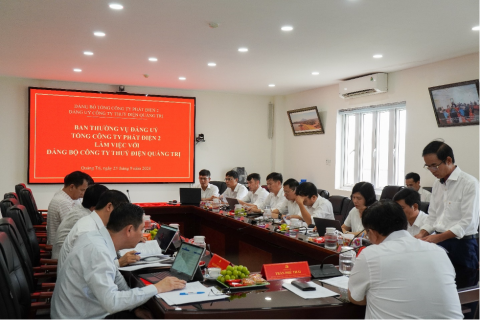 ĐU EVNGENCO2 làm việc với Đảng bộ Công ty Thủy điện Quảng Trị