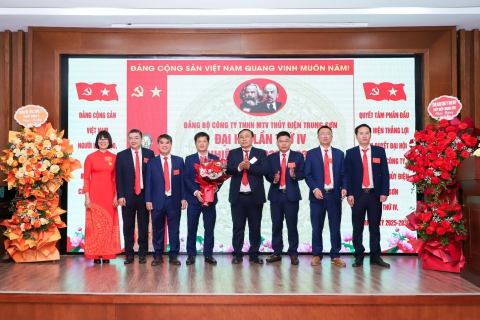 Đại hội Đảng bộ Công ty TNHH MTV Thủy điện Trung Sơn lần thứ IV, Nhiệm kỳ 2025-2030 thành công tốt đẹp
