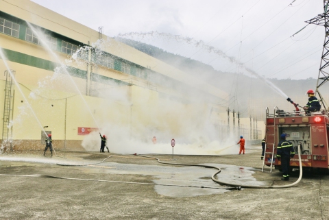 Thực tập phương án phòng cháy chữa cháy tại Thủy điện Trung Sơn