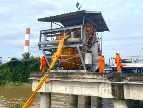 Công  ty Nhiệt điện Cần Thơ diễn tập ứng phó sự cố tràn dầu tại Nhà máy Nhiệt điện Ô Môn I