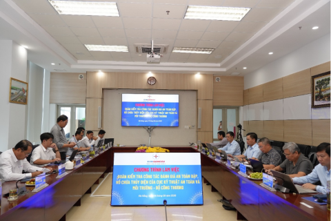 Kiểm tra công tác an toàn đập, hồ chứa và phòng, chống thiên tai tại Thủy điện Sông Bung 4