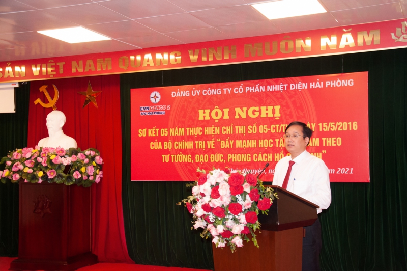 Đồng chí  Tạ Công Hoan - Bí thư Đảng ủy, Chủ tịch HĐQT phát biểu tại Hội nghị