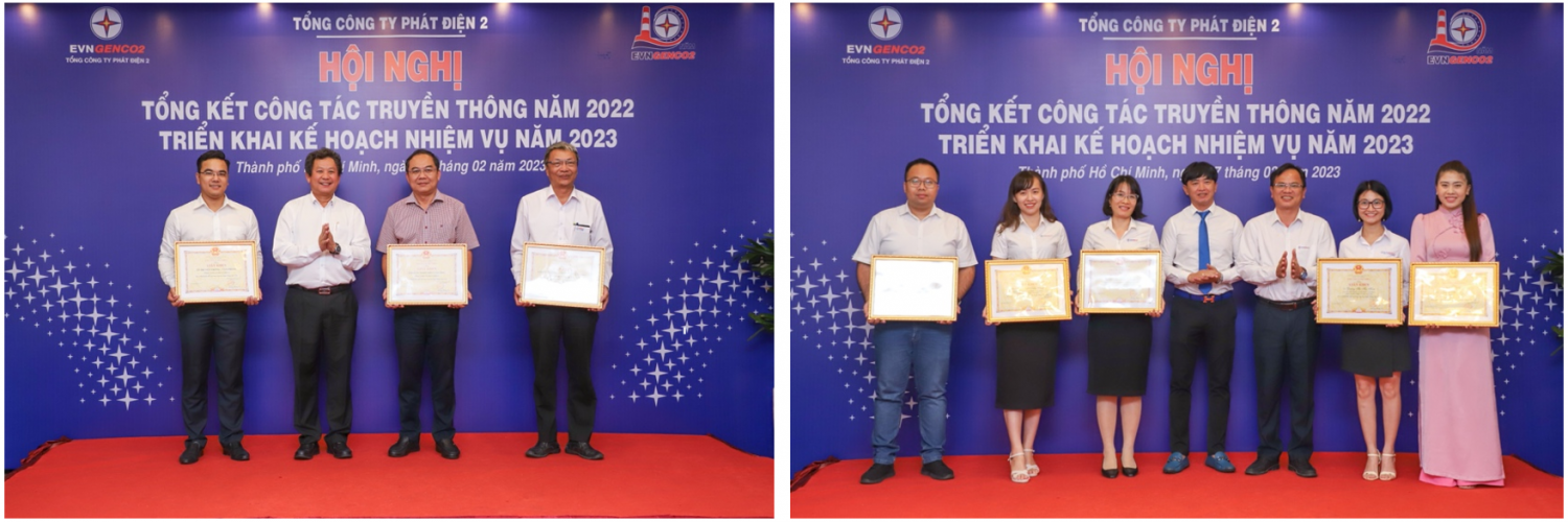 Các Tập thể, cá nhân nhận khen thưởng vì có thành tích xuất sắc trong công tác truyền thông năm 2022